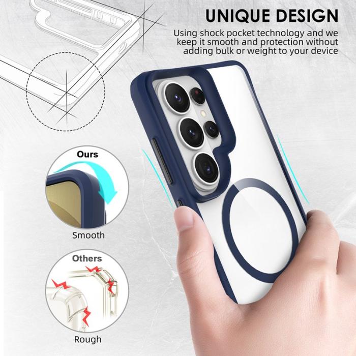 OEM - Mobilskal för Samsung Galaxy S26 Ultra Magnetiskt PC + TPU - Blå