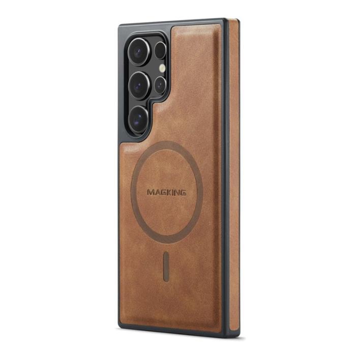 MAGKING - MAGKING Mobilskal för Samsung Galaxy S26 Ultra Magnetiskt PC + TPU - Brun