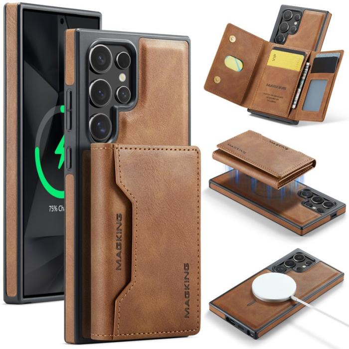 MAGKING - MAGKING Mobilskal för Samsung Galaxy S26 Ultra Magnetiskt PC + TPU - Brun