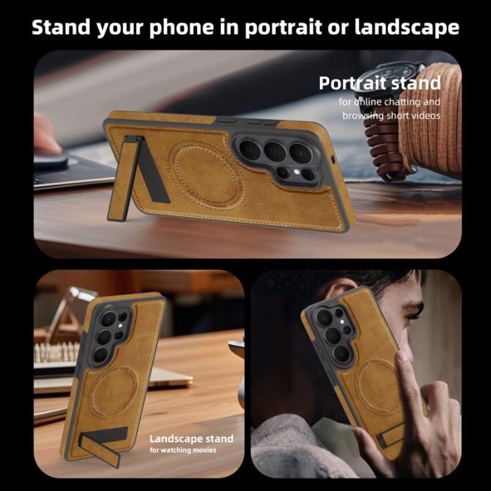 OEM - Mobilskal för Samsung Galaxy S26 Ultra Magnetiskt PC + TPU - Brun