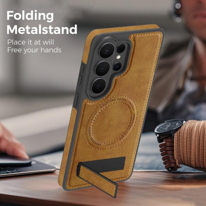 OEM - Mobilskal för Samsung Galaxy S26 Ultra Magnetiskt PC + TPU - Brun