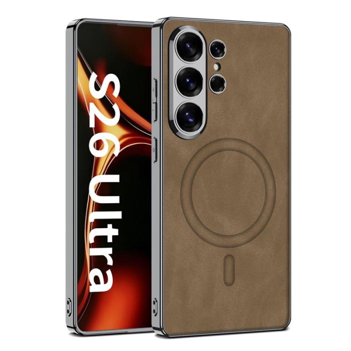 GKK - GKK Mobilskal för Samsung Galaxy S26 Ultra Magnetiskt PC + TPU - Brun
