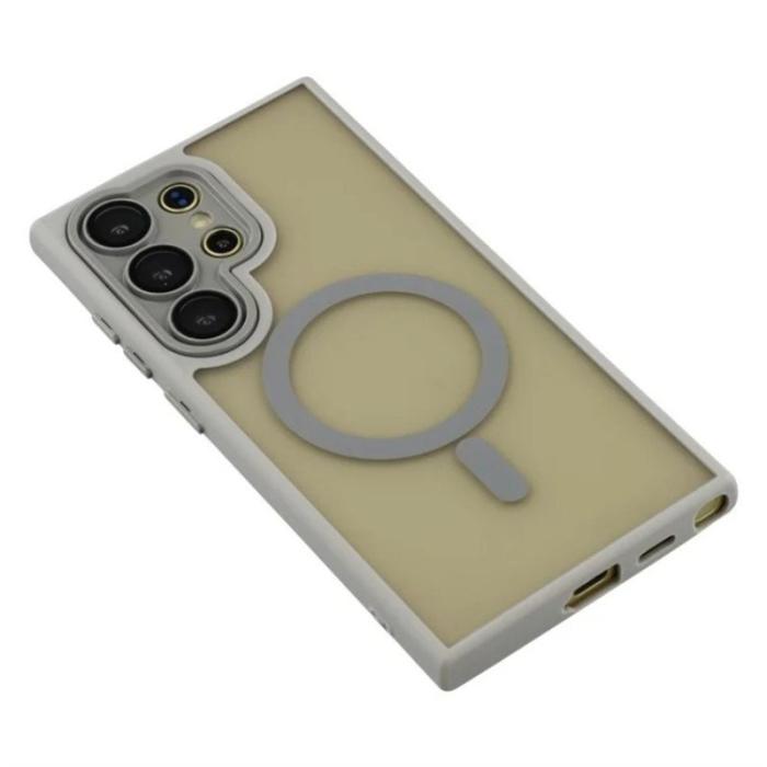 WANLONFENG - WANLONFENG Mobilskal för Samsung Galaxy S26 Ultra Magnetiskt PC + TPU - Grå