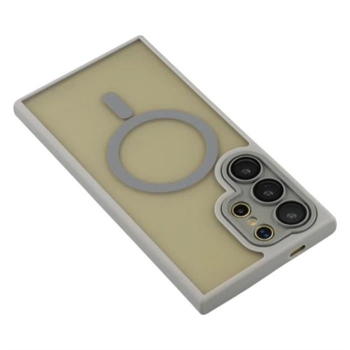 WANLONFENG - WANLONFENG Mobilskal för Samsung Galaxy S26 Ultra Magnetiskt PC + TPU - Grå