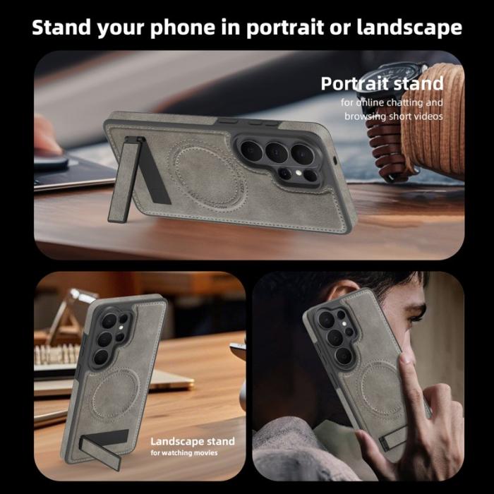 OEM - Mobilskal för Samsung Galaxy S26 Ultra Magnetiskt PC + TPU - Grå