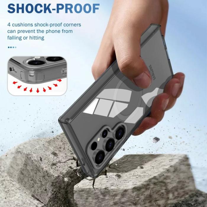 OEM - Mobilskal för Samsung Galaxy S26 Ultra Magnetiskt PC + TPU - Grå