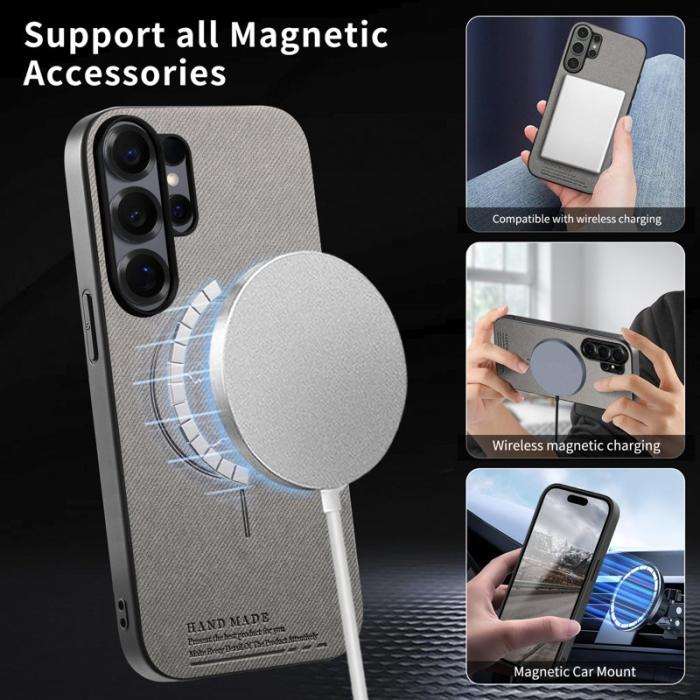 OEM - Mobilskal för Samsung Galaxy S26 Ultra Magnetiskt PC + TPU - Grå