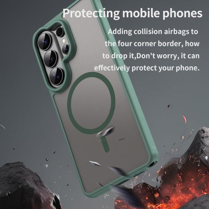 OEM - Mobilskal för Samsung Galaxy S26 Ultra Magnetiskt PC + TPU - Grön