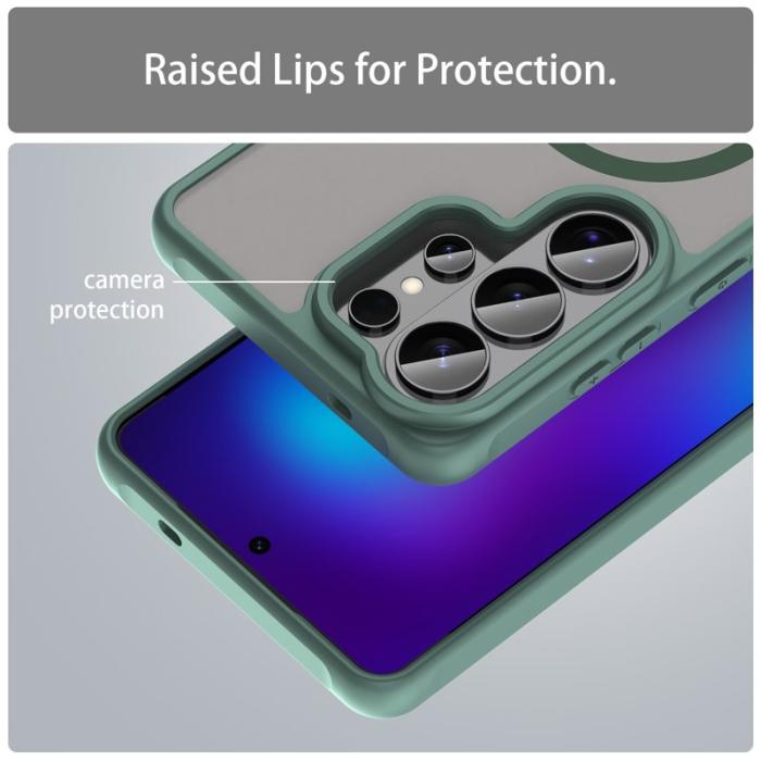 OEM - Mobilskal för Samsung Galaxy S26 Ultra Magnetiskt PC + TPU - Grön