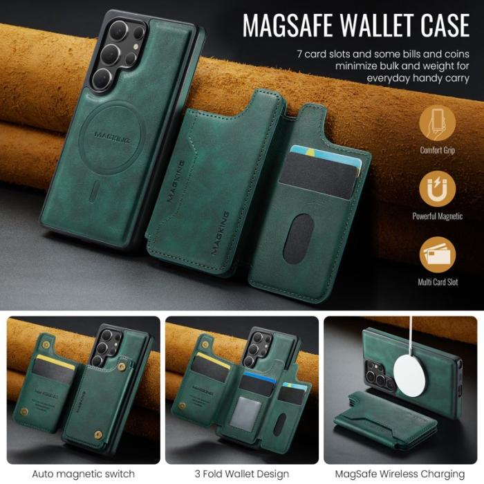 MAGKING - MAGKING Mobilskal för Samsung Galaxy S26 Ultra Magnetiskt PC + TPU - Grön