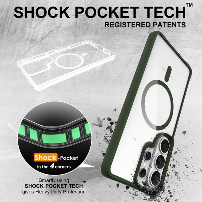 OEM - Mobilskal för Samsung Galaxy S26 Ultra Magnetiskt PC + TPU - Grön