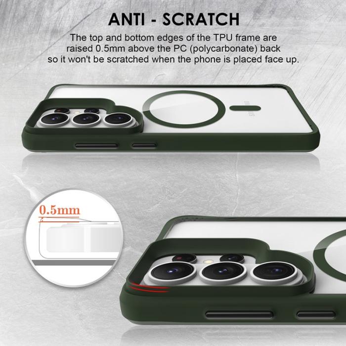 OEM - Mobilskal för Samsung Galaxy S26 Ultra Magnetiskt PC + TPU - Grön