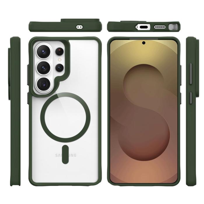 OEM - Mobilskal för Samsung Galaxy S26 Ultra Magnetiskt PC + TPU - Grön