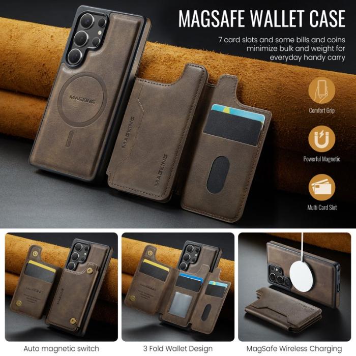 MAGKING - MAGKING Mobilskal för Samsung Galaxy S26 Ultra Magnetiskt PC + TPU - Kaffe