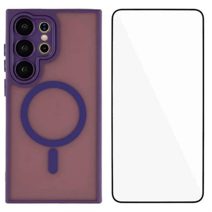 WANLONFENG - WANLONFENG Mobilskal för Samsung Galaxy S26 Ultra Magnetiskt PC + TPU - Lila