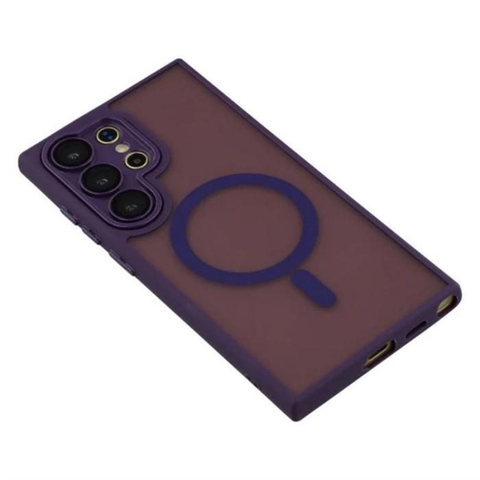 WANLONFENG - WANLONFENG Mobilskal för Samsung Galaxy S26 Ultra Magnetiskt PC + TPU - Lila