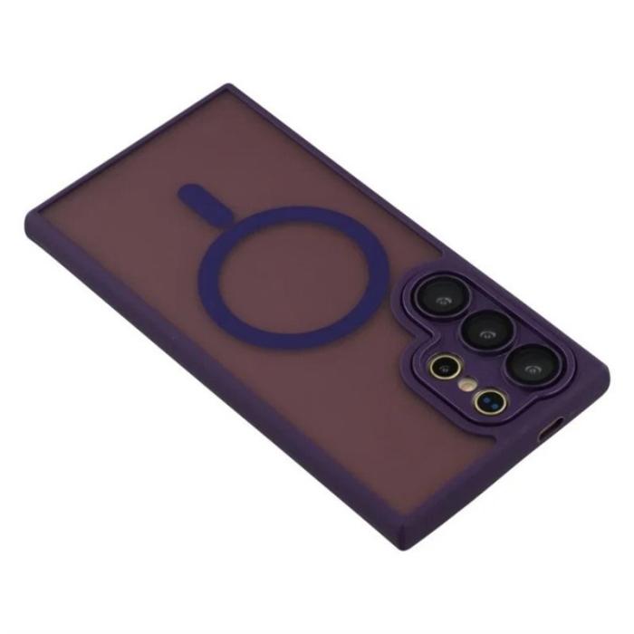 WANLONFENG - WANLONFENG Mobilskal för Samsung Galaxy S26 Ultra Magnetiskt PC + TPU - Lila