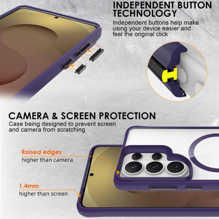 OEM - Mobilskal för Samsung Galaxy S26 Ultra Magnetiskt PC + TPU - Lila