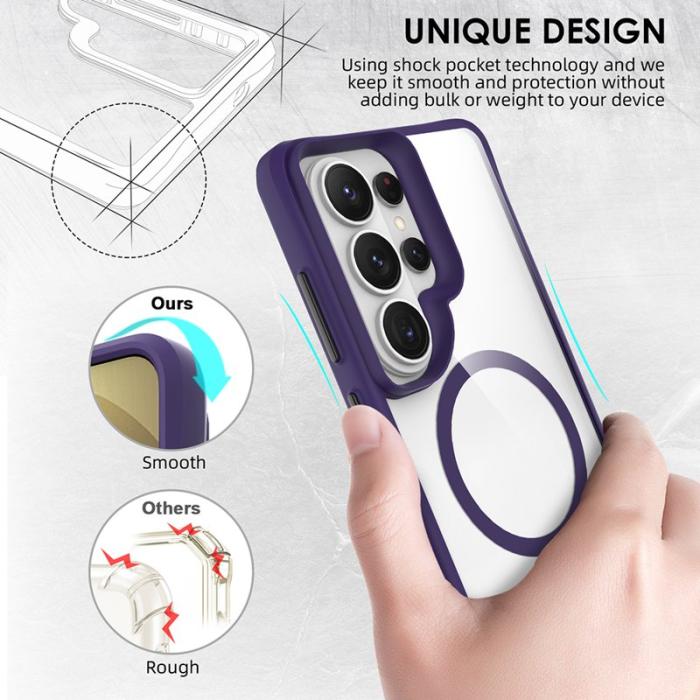 OEM - Mobilskal för Samsung Galaxy S26 Ultra Magnetiskt PC + TPU - Lila