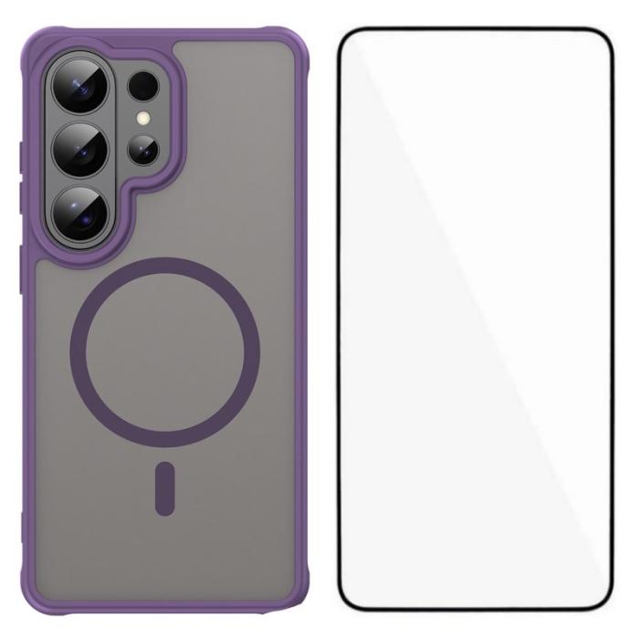 WANLONFENG - WANLONFENG Mobilskal för Samsung Galaxy S26 Ultra Magnetiskt PC + TPU - Lila