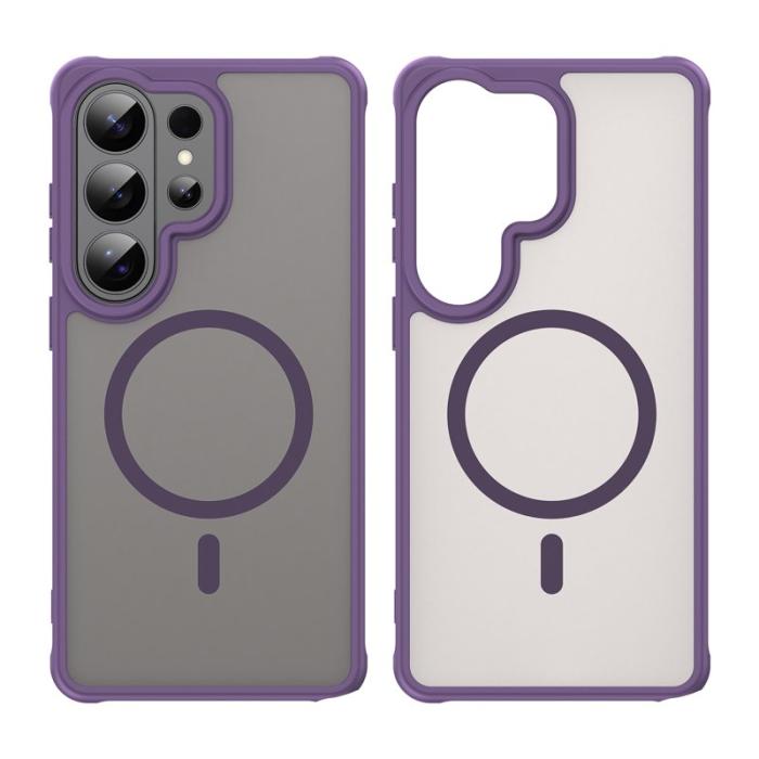 WANLONFENG - WANLONFENG Mobilskal för Samsung Galaxy S26 Ultra Magnetiskt PC + TPU - Lila