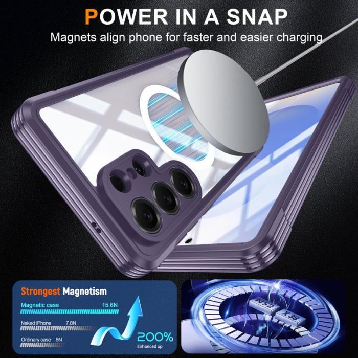 OEM - Mobilskal för Samsung Galaxy S26 Ultra Magnetiskt PC + TPU - Mörklila