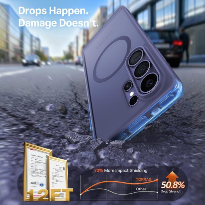 Torras - Torras Mobilskal för Samsung Galaxy S26 Ultra Magnetiskt PC + TPU - Mörklila