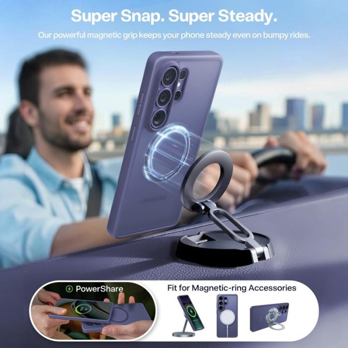 Torras - Torras Mobilskal för Samsung Galaxy S26 Ultra Magnetiskt PC + TPU - Mörklila