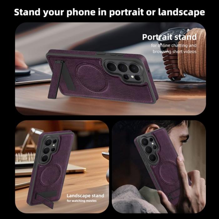 OEM - Mobilskal för Samsung Galaxy S26 Ultra Magnetiskt PC + TPU - Mörklila