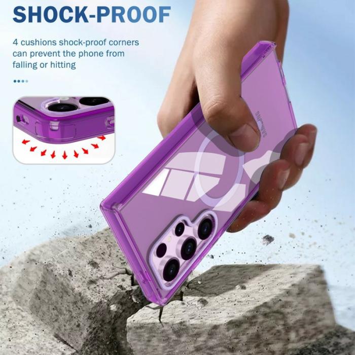 OEM - Mobilskal för Samsung Galaxy S26 Ultra Magnetiskt PC + TPU - Mörklila