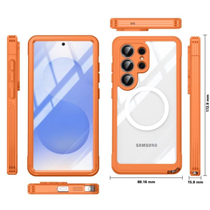 OEM - Mobilskal för Samsung Galaxy S26 Ultra Magnetiskt PC + TPU - Orange