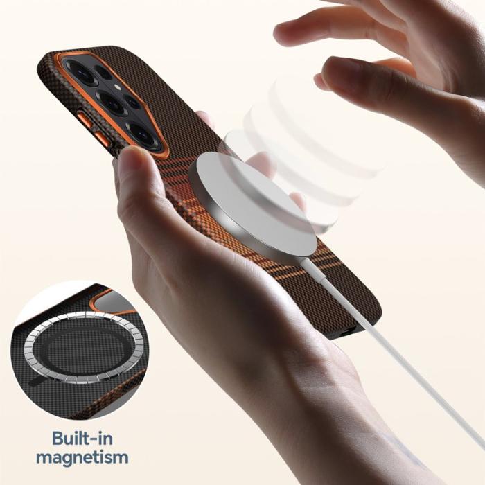 SULADA - Sulada Mobilskal för Samsung Galaxy S26 Ultra Magnetiskt PC + TPU - Orange