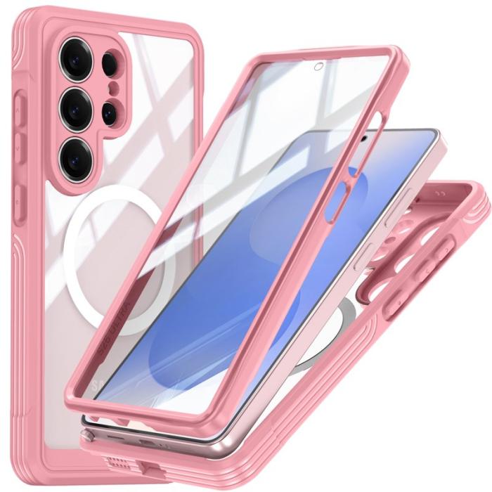 OEM - Mobilskal för Samsung Galaxy S26 Ultra Magnetiskt PC + TPU - Rosa