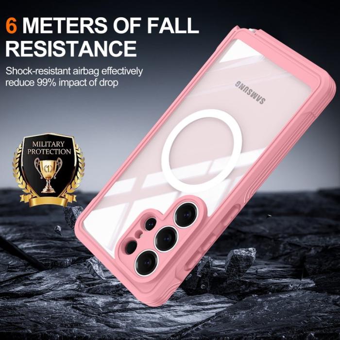 OEM - Mobilskal för Samsung Galaxy S26 Ultra Magnetiskt PC + TPU - Rosa