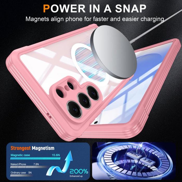 OEM - Mobilskal för Samsung Galaxy S26 Ultra Magnetiskt PC + TPU - Rosa