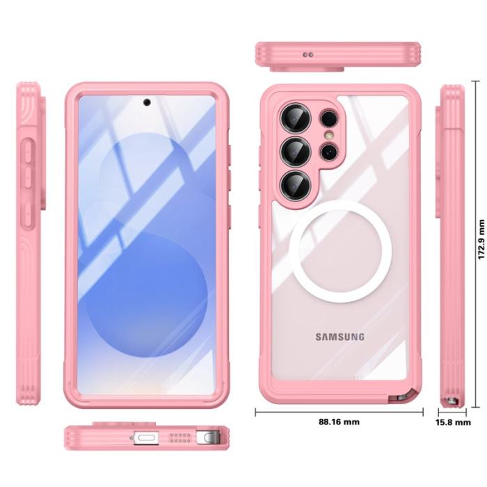 OEM - Mobilskal för Samsung Galaxy S26 Ultra Magnetiskt PC + TPU - Rosa