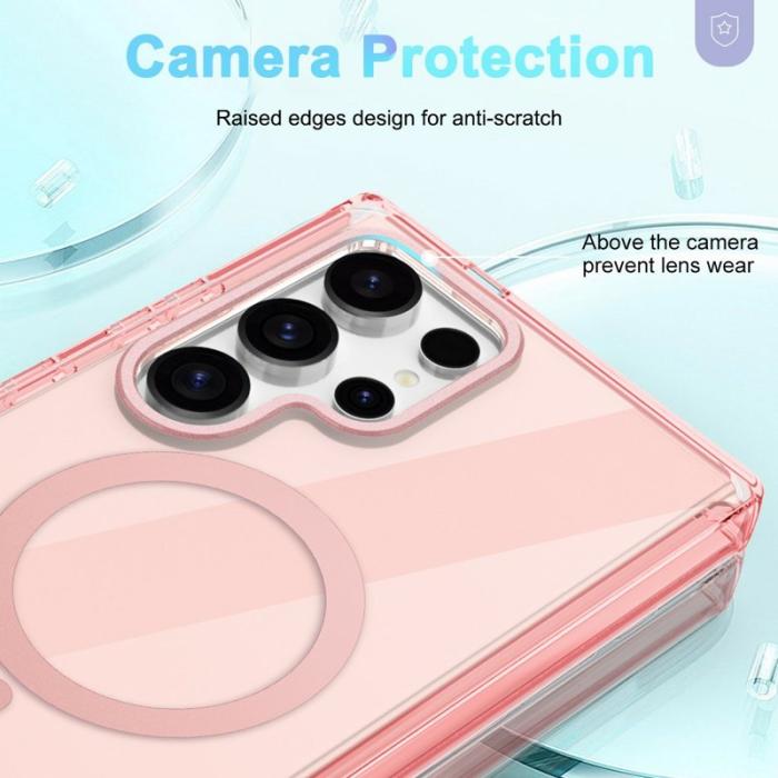 OEM - Mobilskal för Samsung Galaxy S26 Ultra Magnetiskt PC + TPU - Rosa