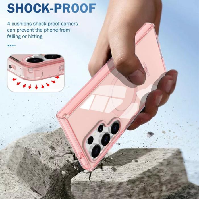 OEM - Mobilskal för Samsung Galaxy S26 Ultra Magnetiskt PC + TPU - Rosa