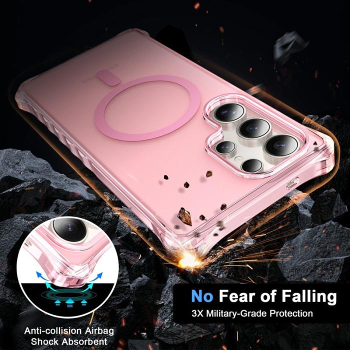 OEM - Mobilskal för Samsung Galaxy S26 Ultra Magnetiskt PC + TPU - Rosa