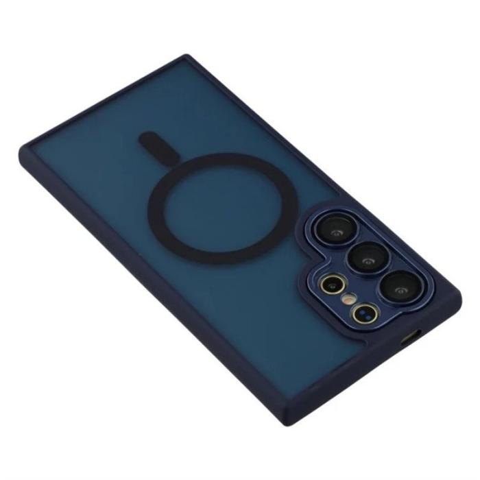 WANLONFENG - WANLONFENG Mobilskal för Samsung Galaxy S26 Ultra Magnetiskt PC + TPU - Safir