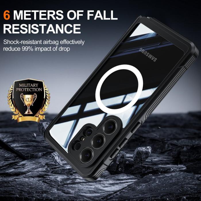 OEM - Mobilskal för Samsung Galaxy S26 Ultra Magnetiskt PC + TPU - Svart