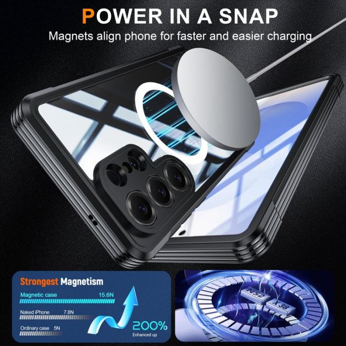 OEM - Mobilskal för Samsung Galaxy S26 Ultra Magnetiskt PC + TPU - Svart