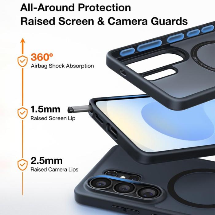 Torras - Torras Mobilskal för Samsung Galaxy S26 Ultra Magnetiskt PC + TPU - Svart