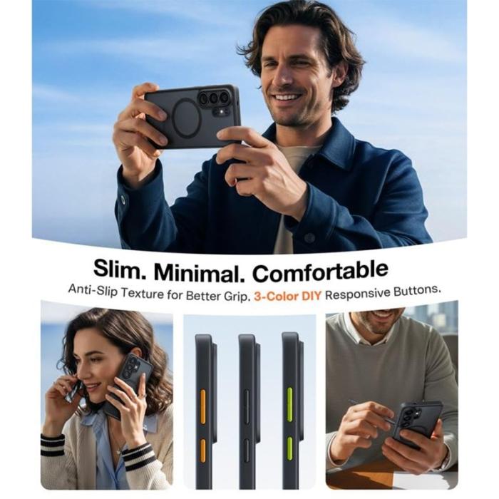 Torras - Torras Mobilskal för Samsung Galaxy S26 Ultra Magnetiskt PC + TPU - Svart