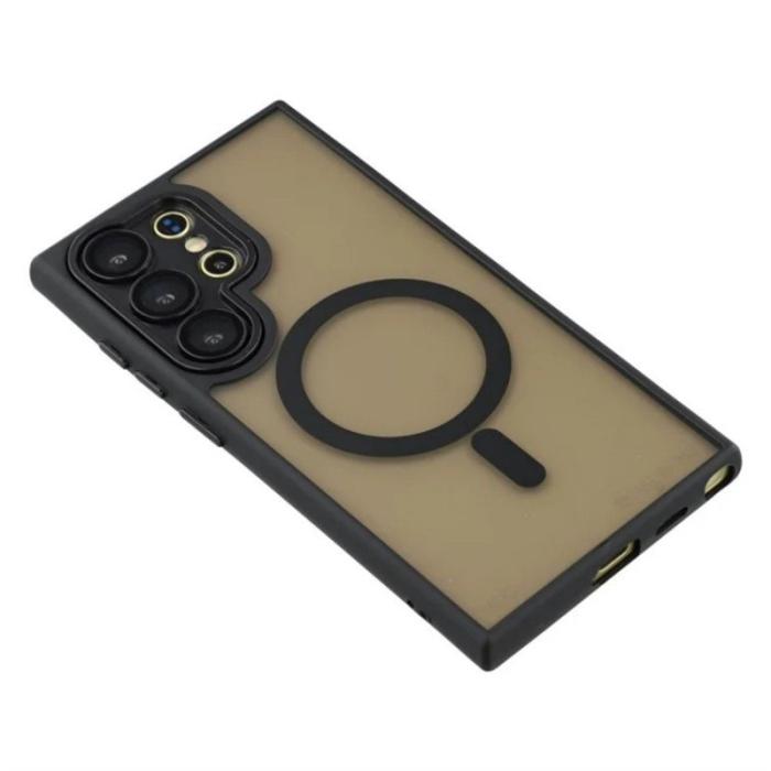 WANLONFENG - WANLONFENG Mobilskal för Samsung Galaxy S26 Ultra Magnetiskt PC + TPU - Svart