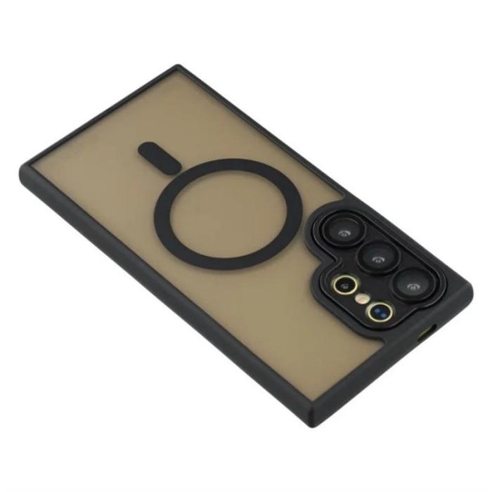 WANLONFENG - WANLONFENG Mobilskal för Samsung Galaxy S26 Ultra Magnetiskt PC + TPU - Svart