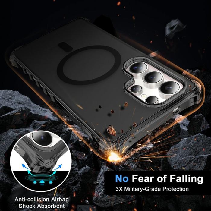 OEM - Mobilskal för Samsung Galaxy S26 Ultra Magnetiskt PC + TPU - Svart