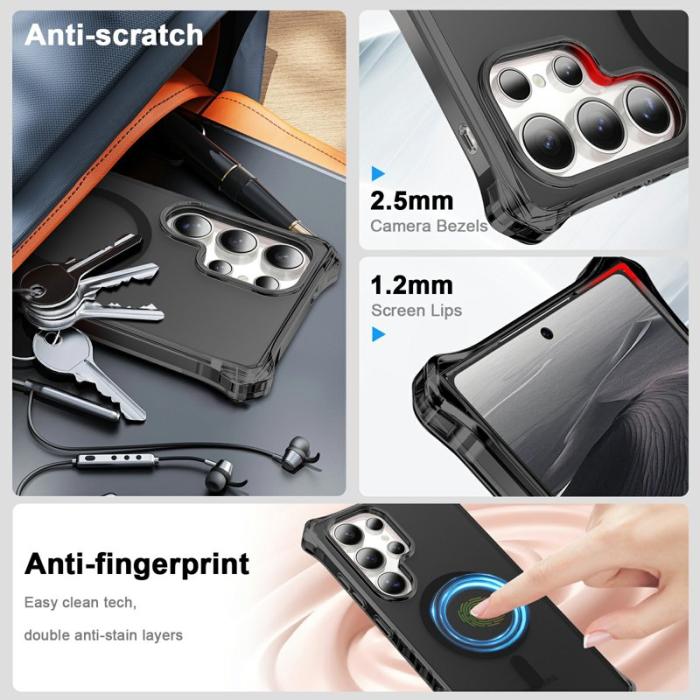 OEM - Mobilskal för Samsung Galaxy S26 Ultra Magnetiskt PC + TPU - Svart