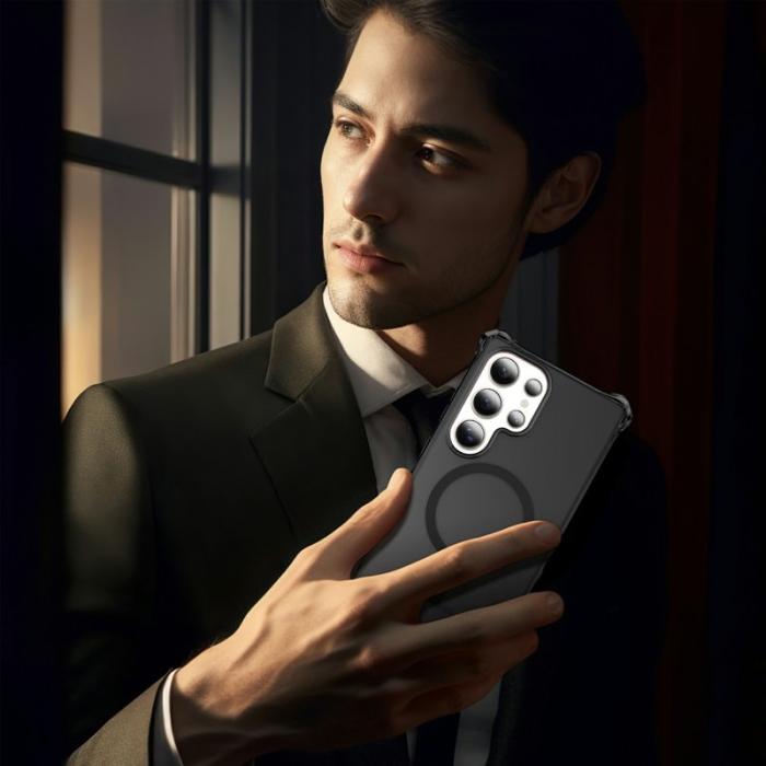 OEM - Mobilskal för Samsung Galaxy S26 Ultra Magnetiskt PC + TPU - Svart