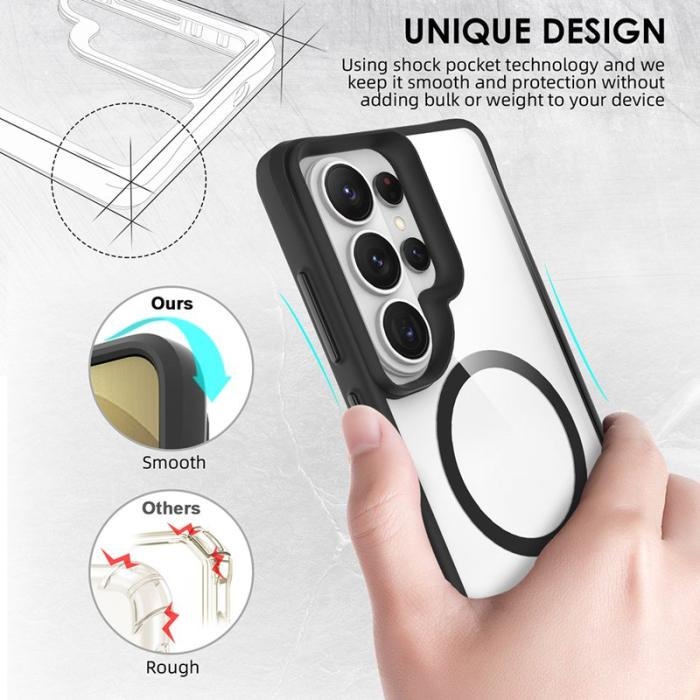 OEM - Mobilskal för Samsung Galaxy S26 Ultra Magnetiskt PC + TPU - Svart